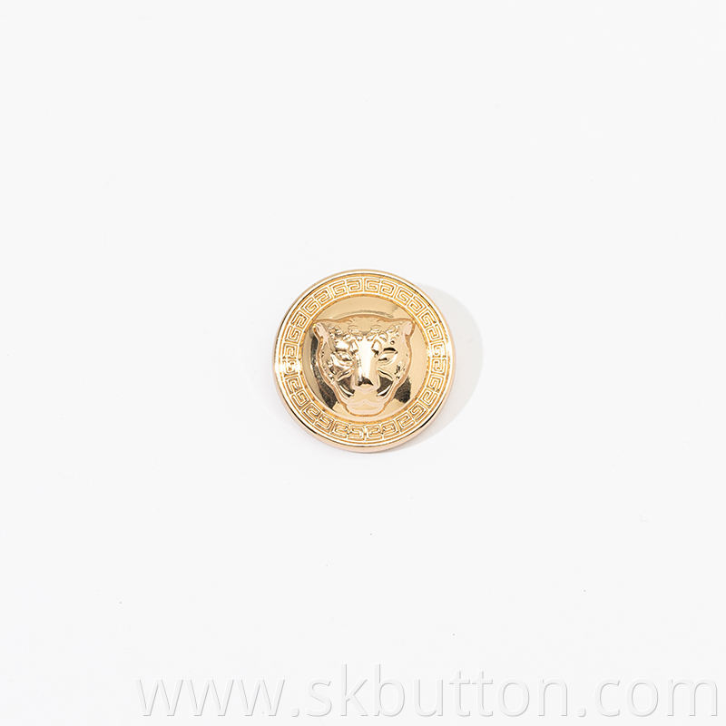 Customized Embossed Dome Metal Sewing custom 3d shank button for coat factory sale directly